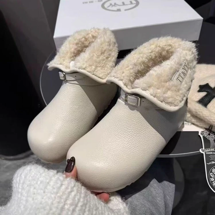 2025新款厚底增高雪地靴女加绒面包靴毛毛保暖棉鞋百搭休闲勃肯鞋