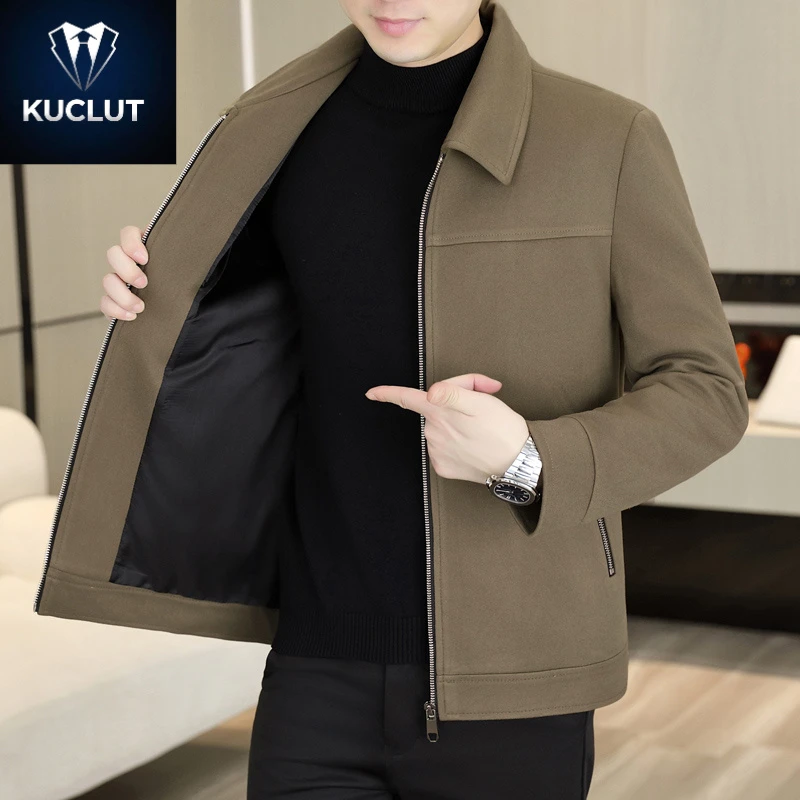 秋冬季新款百搭商务行政夹克男士经典干部装中青年高级感休闲外套
