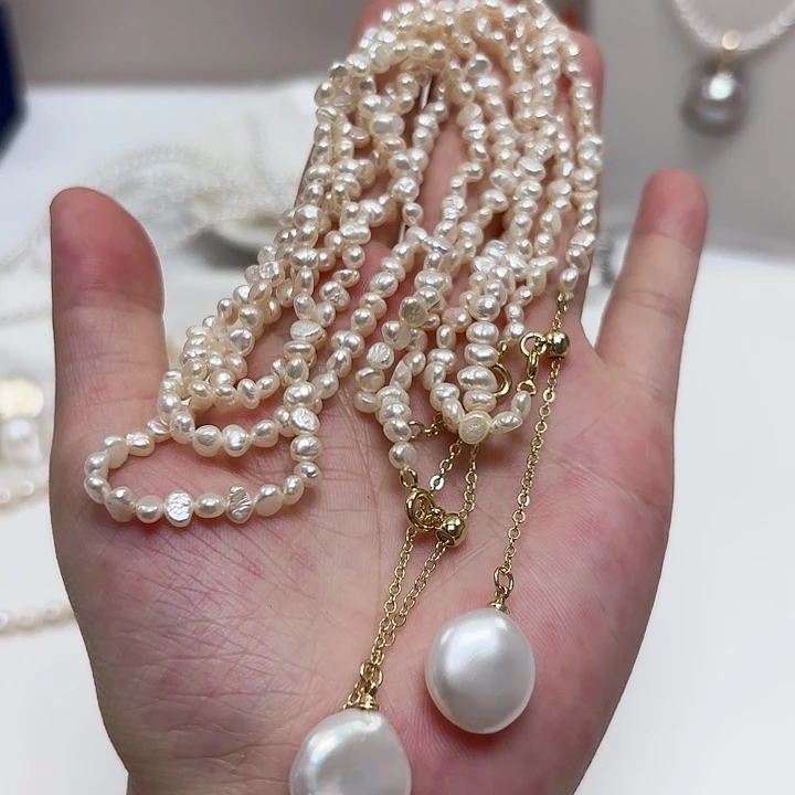 未镶嵌颈饰拼合珍珠（马贝珠）