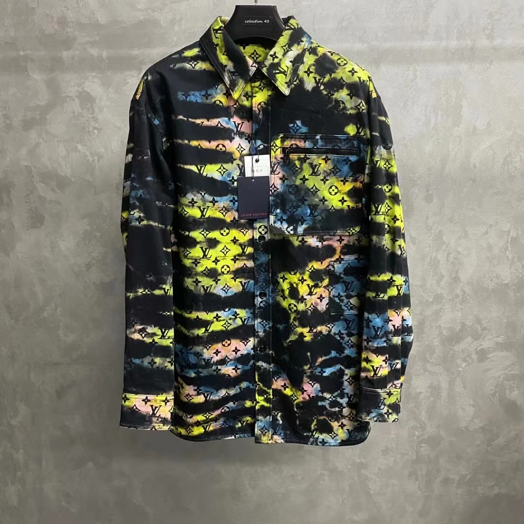 99新 LouisVuitton/路易威登 镭射满印图案logo牛仔夹克/S码/