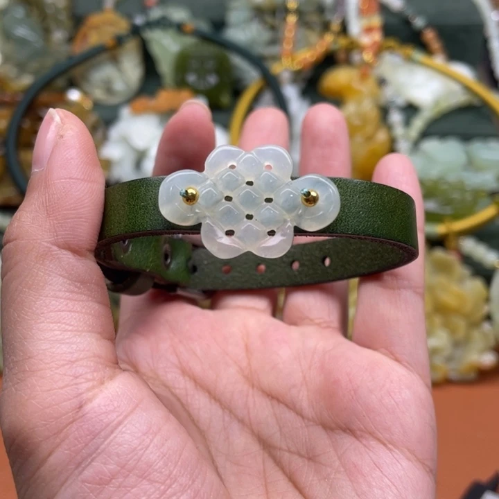 蛇纹石玉手牌合金
