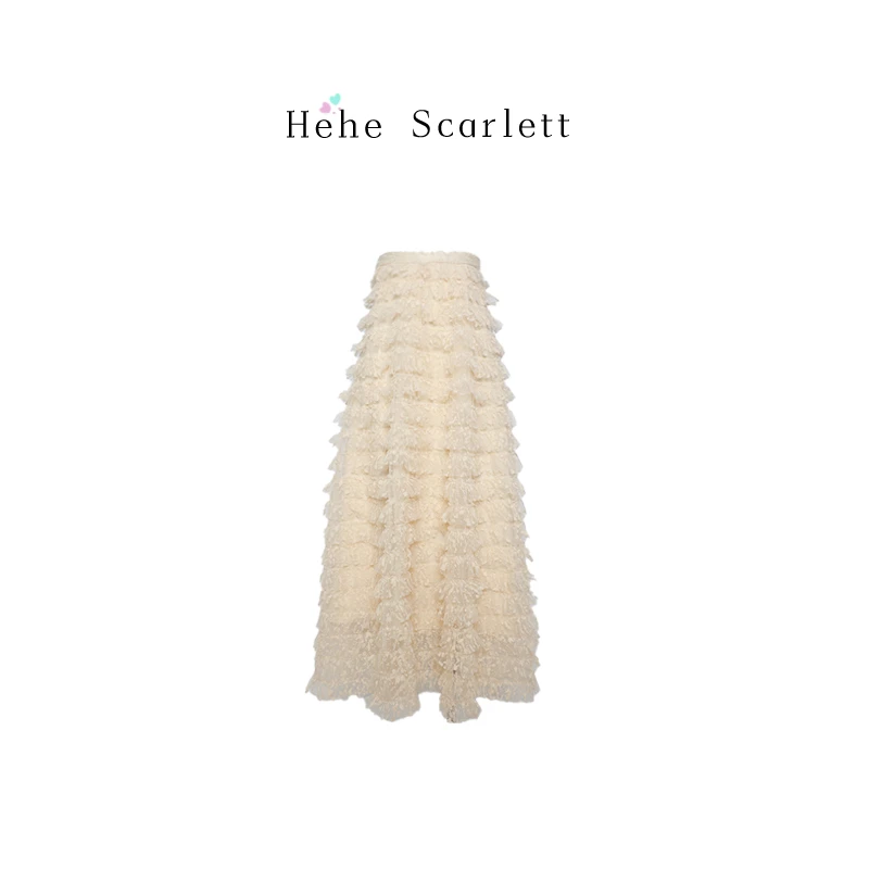 【2月第一期】你的呵呵丨浪漫层叠植绒薄纱蓬蓬千层纱半身裙