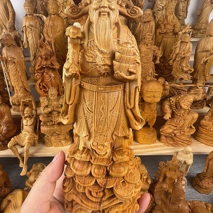 柏木（崖柏）专****修财神爷微瑕