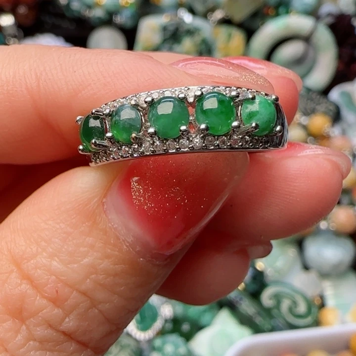 翡翠戒指未镶嵌天然A货62