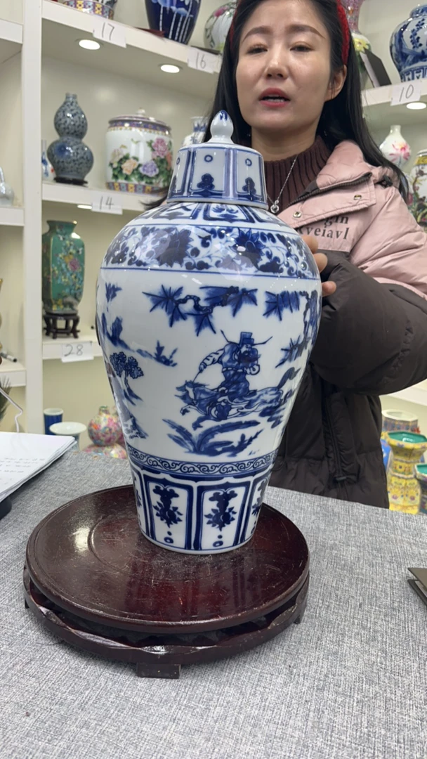 景德镇高温陶瓷花瓶 青花