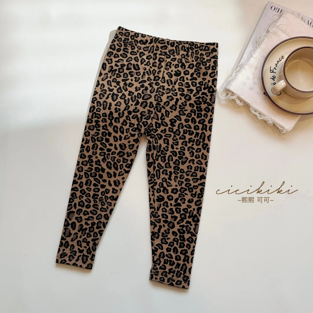 【豹纹九分裤】2025儿童装春秋时尚百搭休闲打底裤 熙熙可可 KZ2517