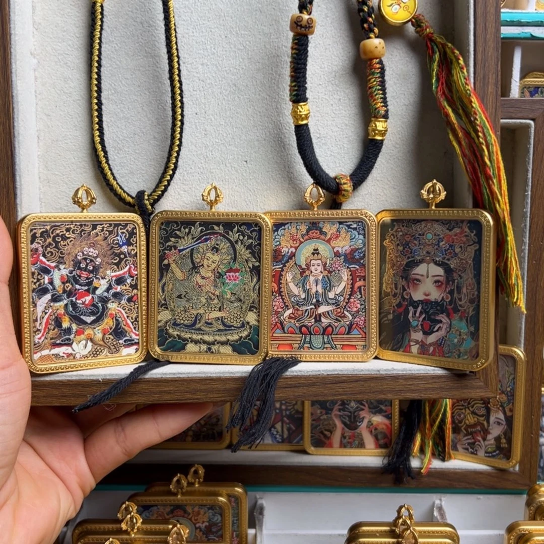 锦***鲤吊坠双面定制 大黑 文殊