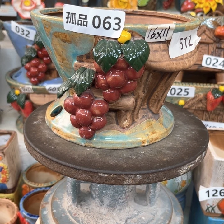 紫砂花盆粗陶材质多肉花盆
