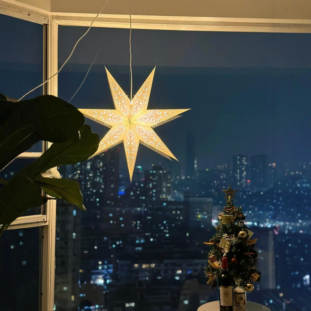 北欧星星氛围灯现代简约新年圣诞节日吊灯窗台橱窗会展屋内装饰品