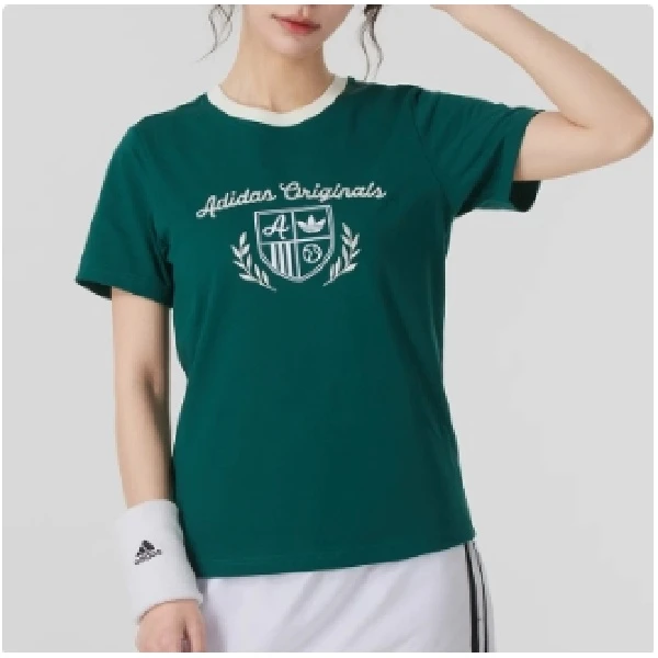adidas/阿迪达斯 女子 运动休闲圆领短袖T恤 JM8010