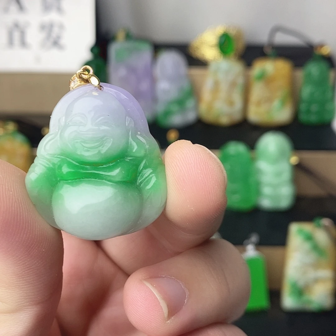 翡翠银S925镶嵌吊坠(赠链)