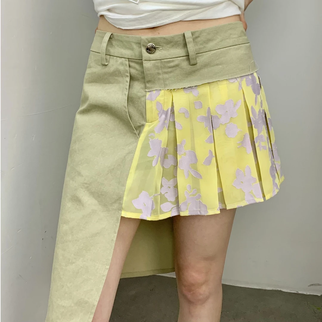 【LOCAT】ttxcc  不规则拼接百褶裙  TXCSK2506