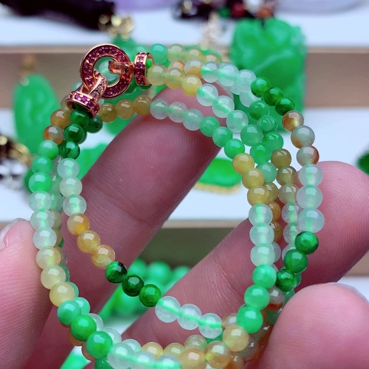 翡翠未镶嵌毛衣链