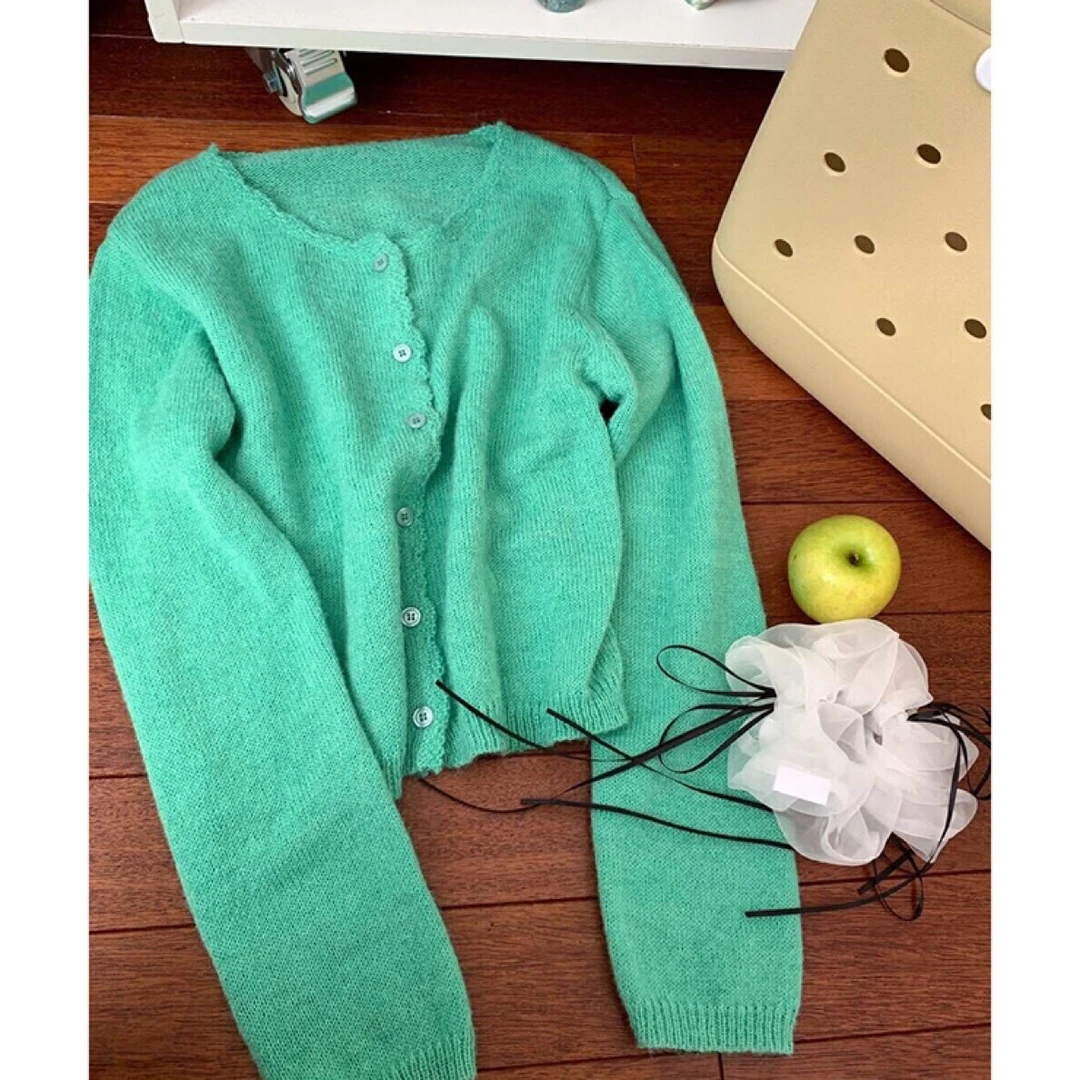 2025春夏韩系甜美百搭针织开衫