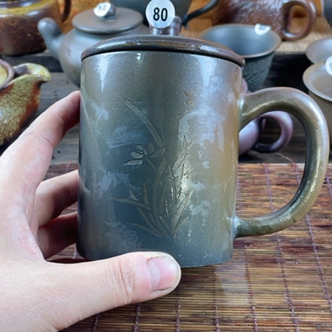 【闪购商品】柴烧盖杯400毫升左右微瑕