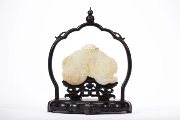 清 和田玉《太平有象》摆件，大象，老物件，老玉，古玉。