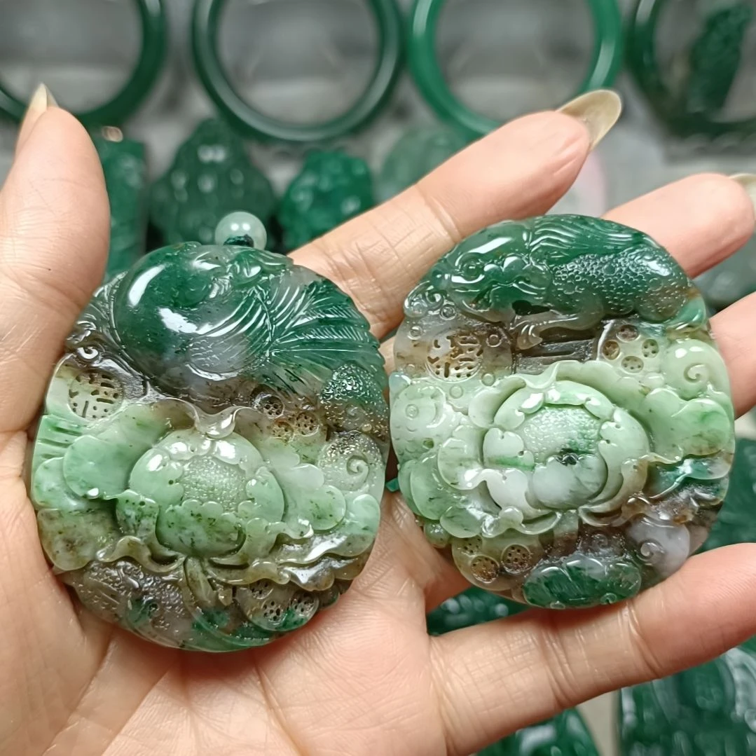 未镶嵌独山玉花开富贵