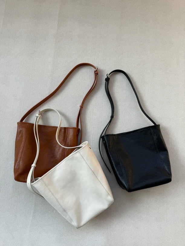 休闲水桶新款时尚慵懒风斜挎包百搭大容量单肩小众休闲5316女生