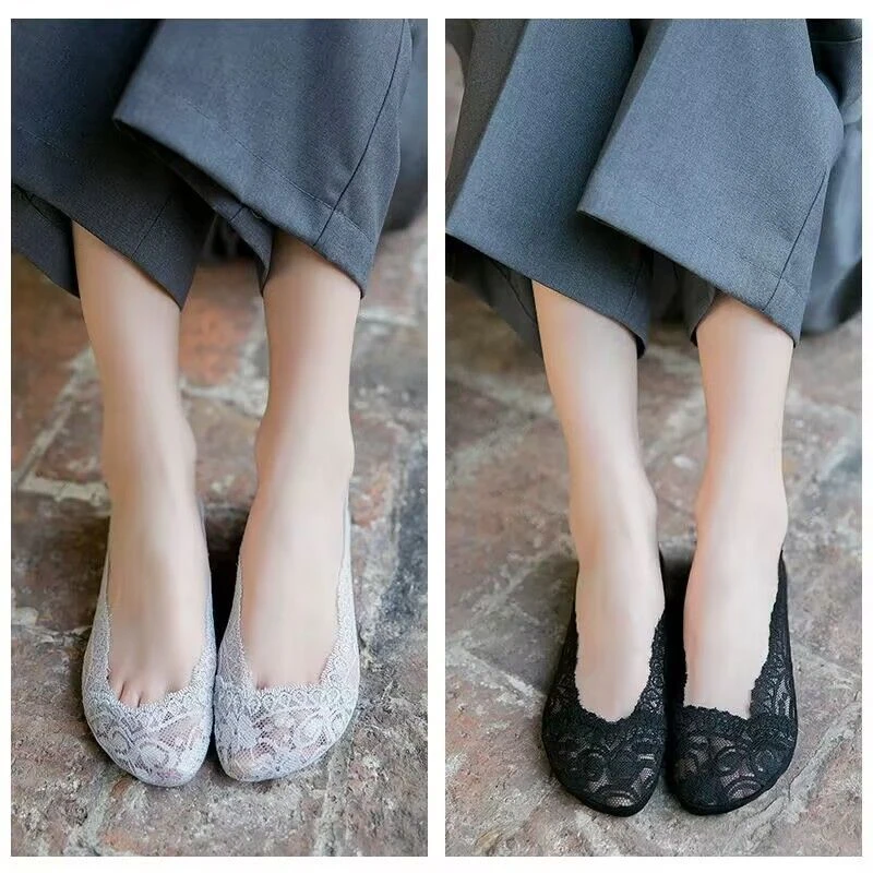 清仓女士蕾丝船袜10双装