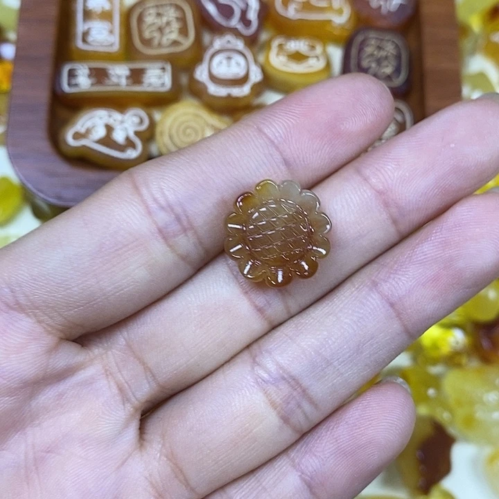 吊坠橄榄核向日葵121