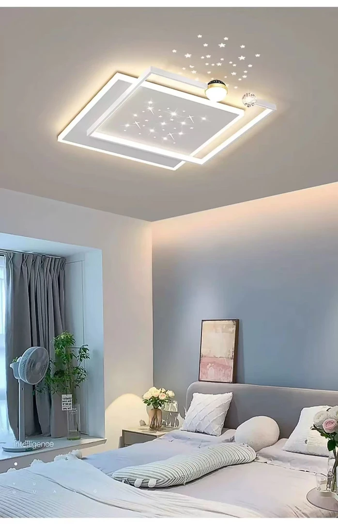 新款星球系列灯具方形圆形家用一体卧室餐厅灯简约大气灯具