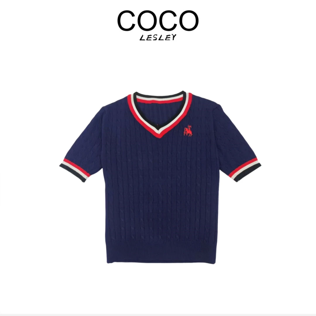 【COCO LESLEY】英伦风新款鸡心领麻花复古绞花学院风女F002