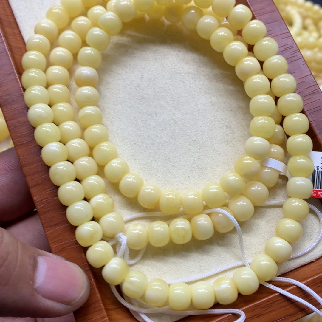 淡***奶蜜蜡未镶嵌手链蜜蜡