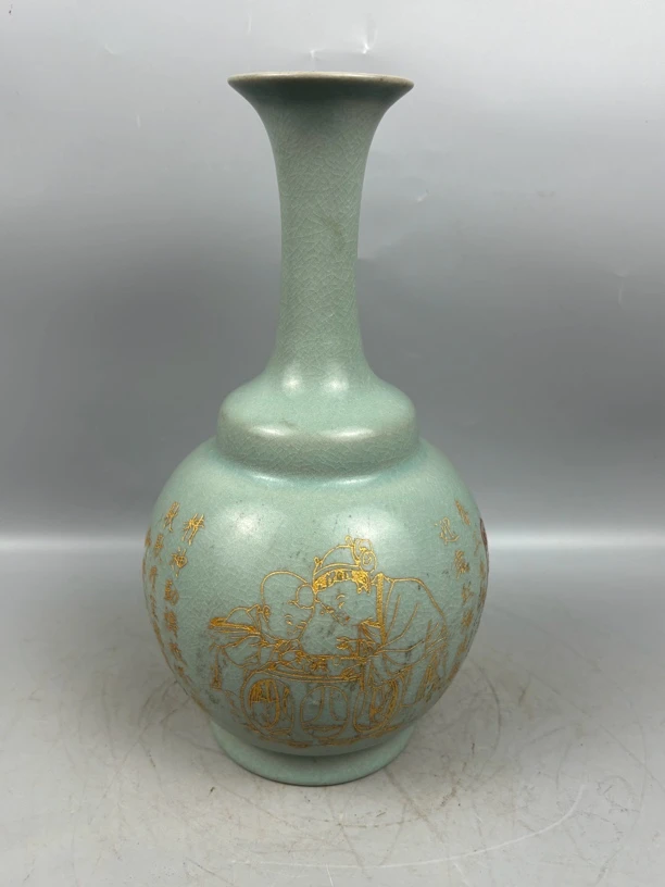 手工制作耀州窑陶瓷摆件天青色天青釉汝窑青瓷工艺品粉青釉名窑