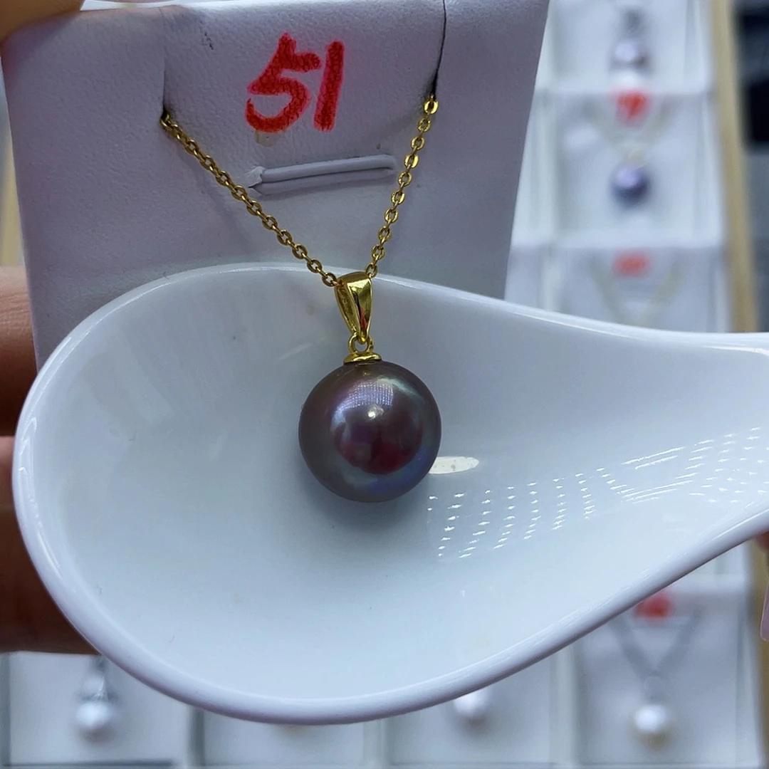 淡水珍珠吊坠(赠链)银S925镶嵌