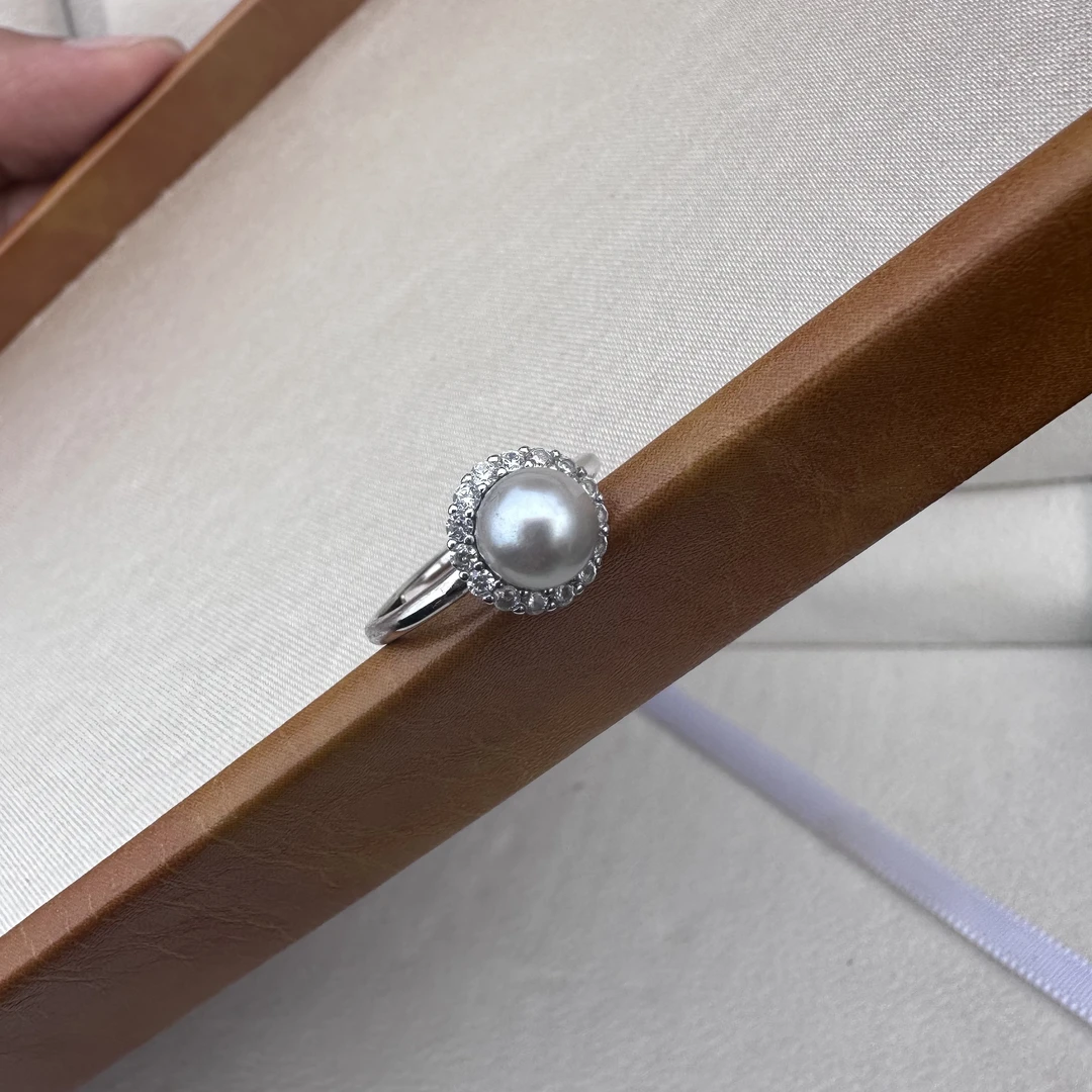 【珍珠晓艾】海水真多麻太阳花戒指 6-7mmS925银