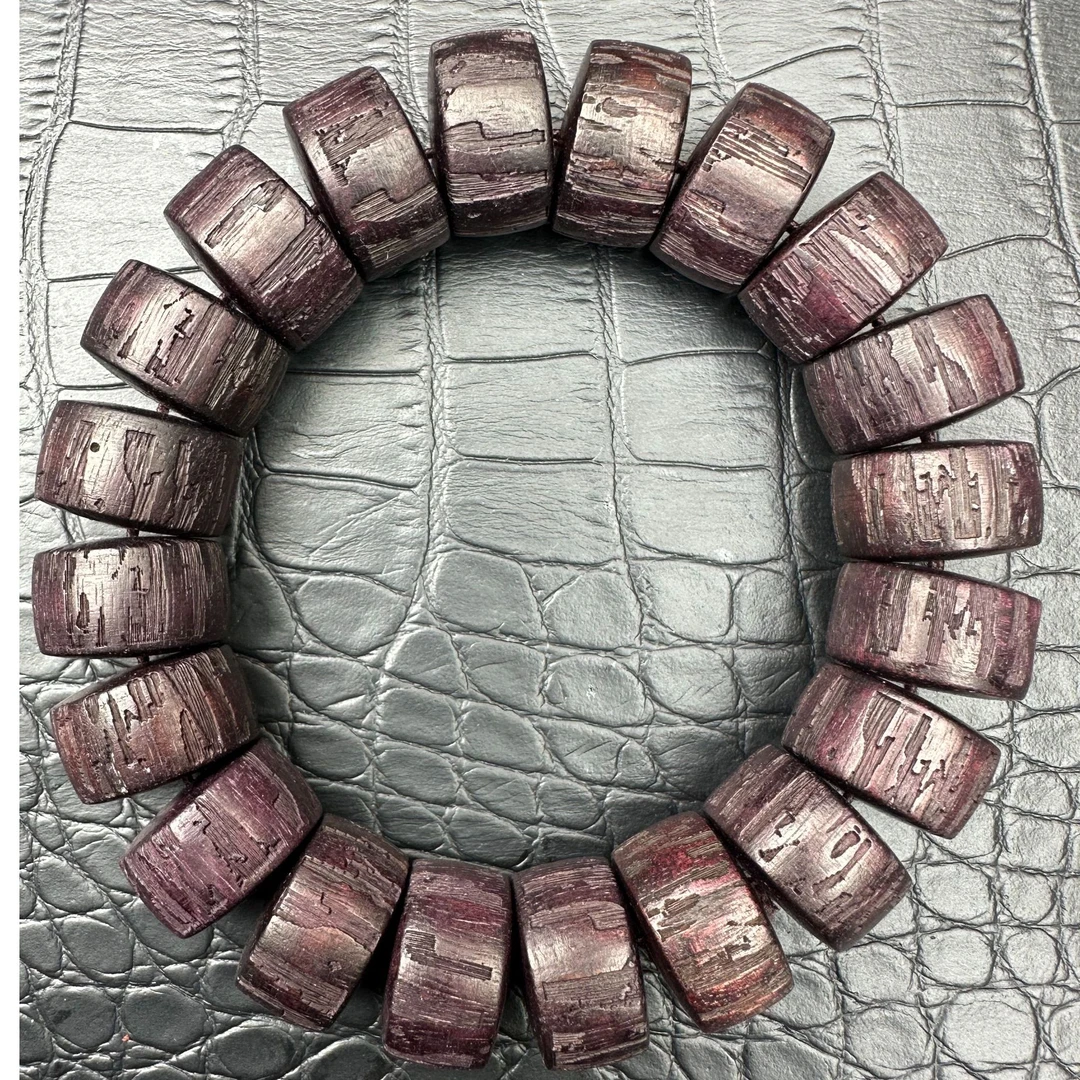 754沉木桶珠手串