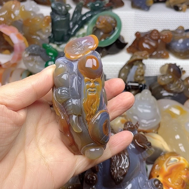 玛瑙/玉髓饰品未镶嵌琼*