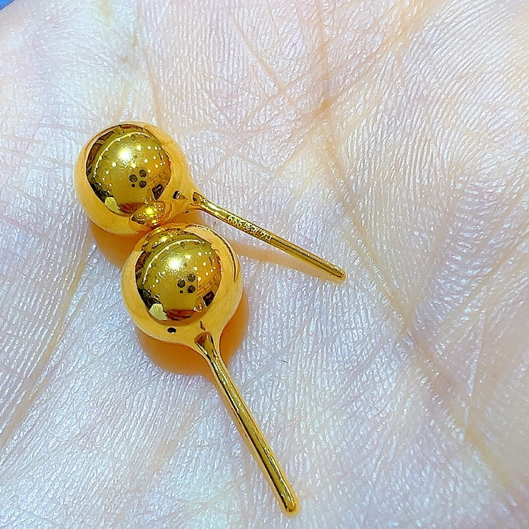 足金卡8直针亮面豆豆