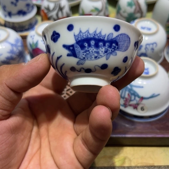 纯手绘精品盖碗杯