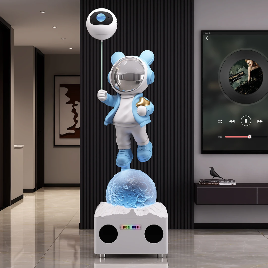 太空人宇航员摆件大客厅装饰品轻奢电视柜旁大型落地乔迁新居礼品