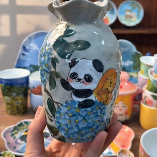 瓦当景德镇釉下手绘陶瓷