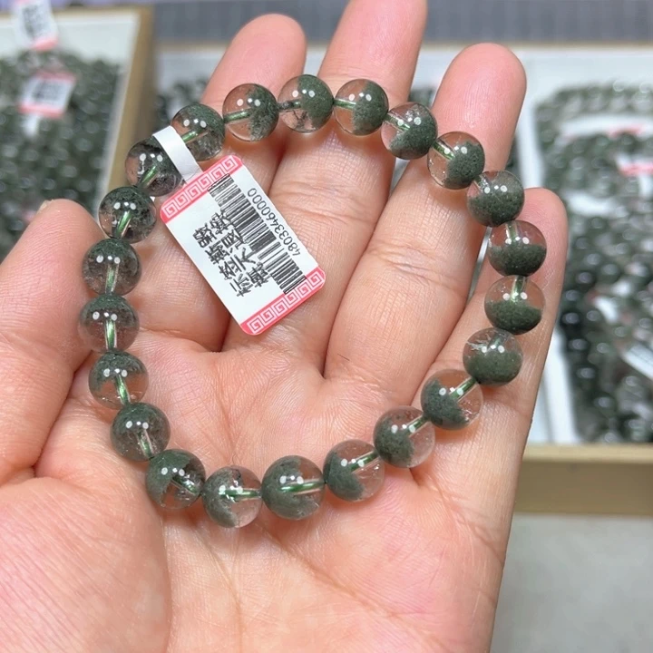 水晶手串未镶嵌绿幽灵手串