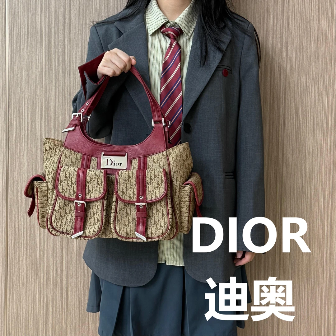 95新 DIOR/迪奥 双兜机车包/龙龙精选/
