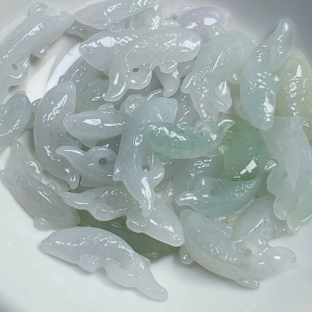 翡翠散珠翡翠锦鲤一条
