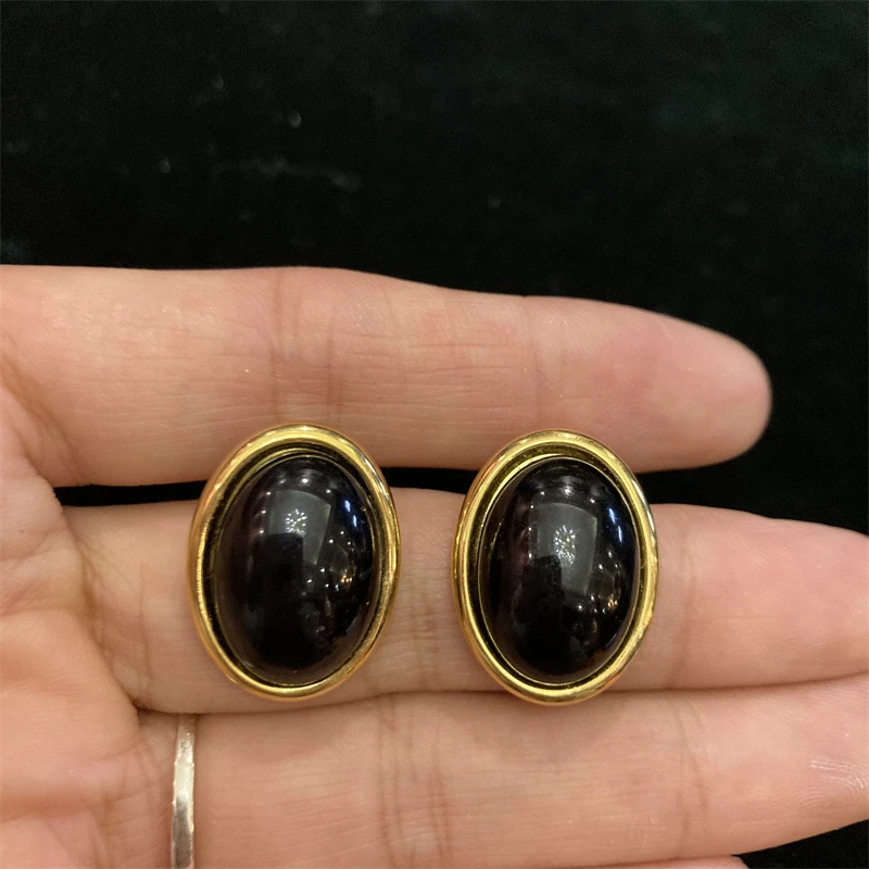 合金耳饰 trifari黑色璐璐耳环1-1【2070122-062】