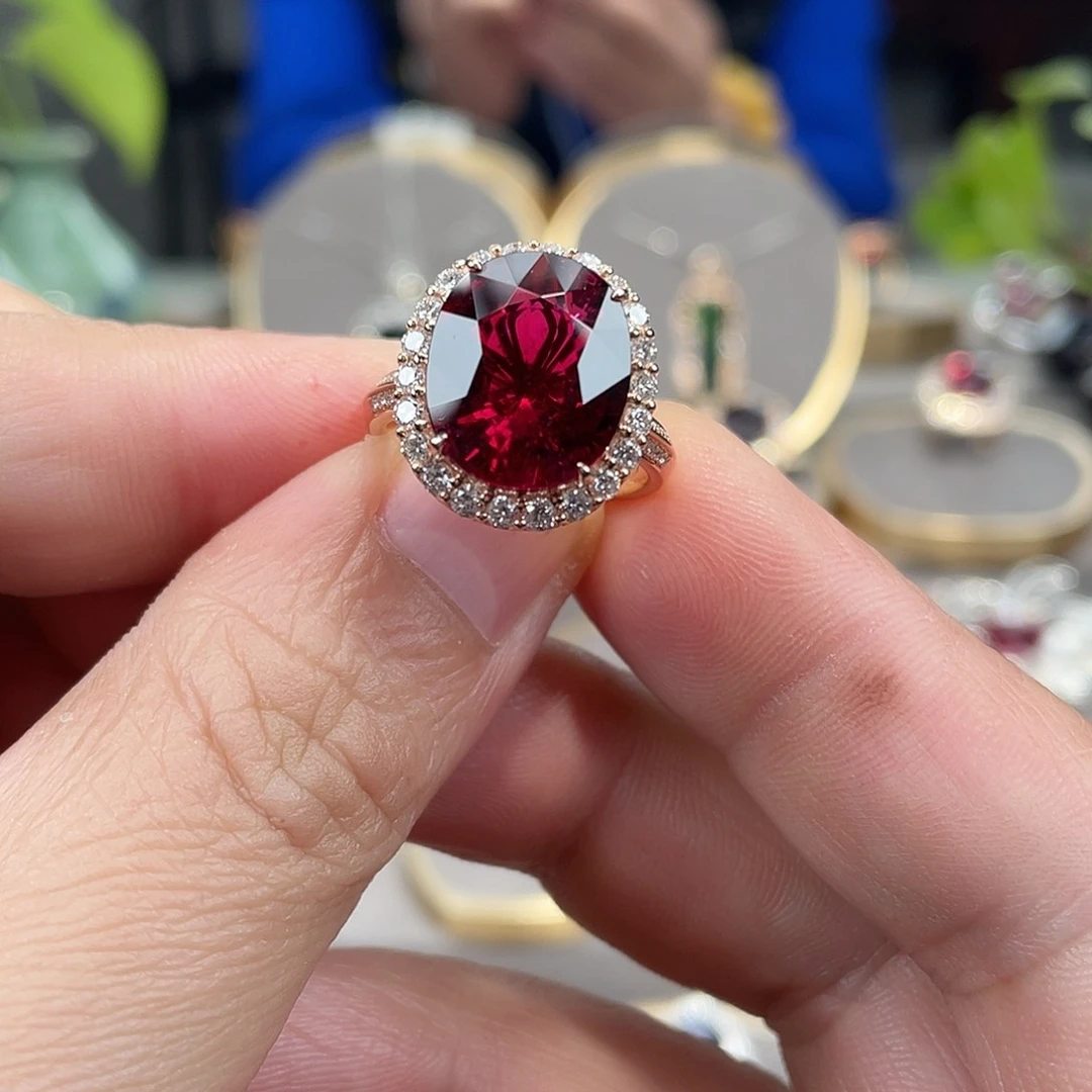 碧玺戒指18K金镶嵌8.46ct