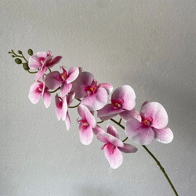 新款仿真花-高级感逼真蝴蝶兰手工婚礼粉色插花婚礼堂延伸花艺