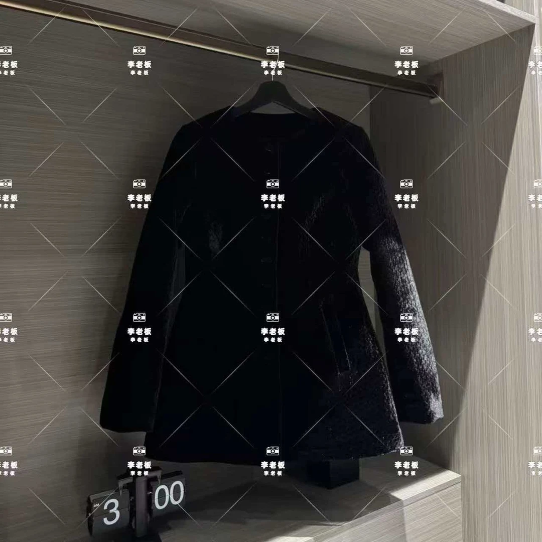 2025李老板自留升级丝绒加棉修身外套（衣长72左右）