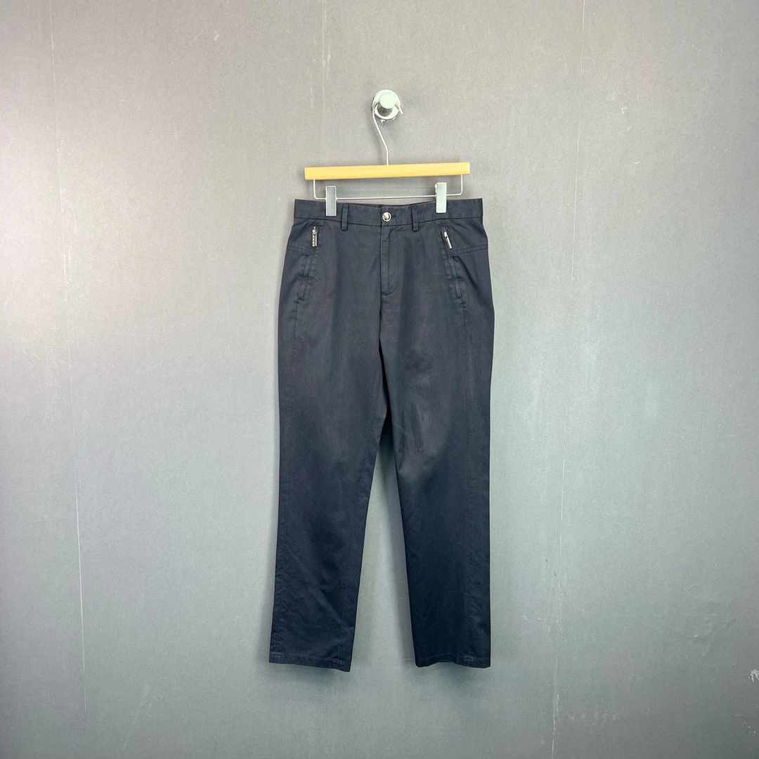 99新 VERSACE/范思哲 46码/纯色修身拉链口袋休闲长裤/10925084