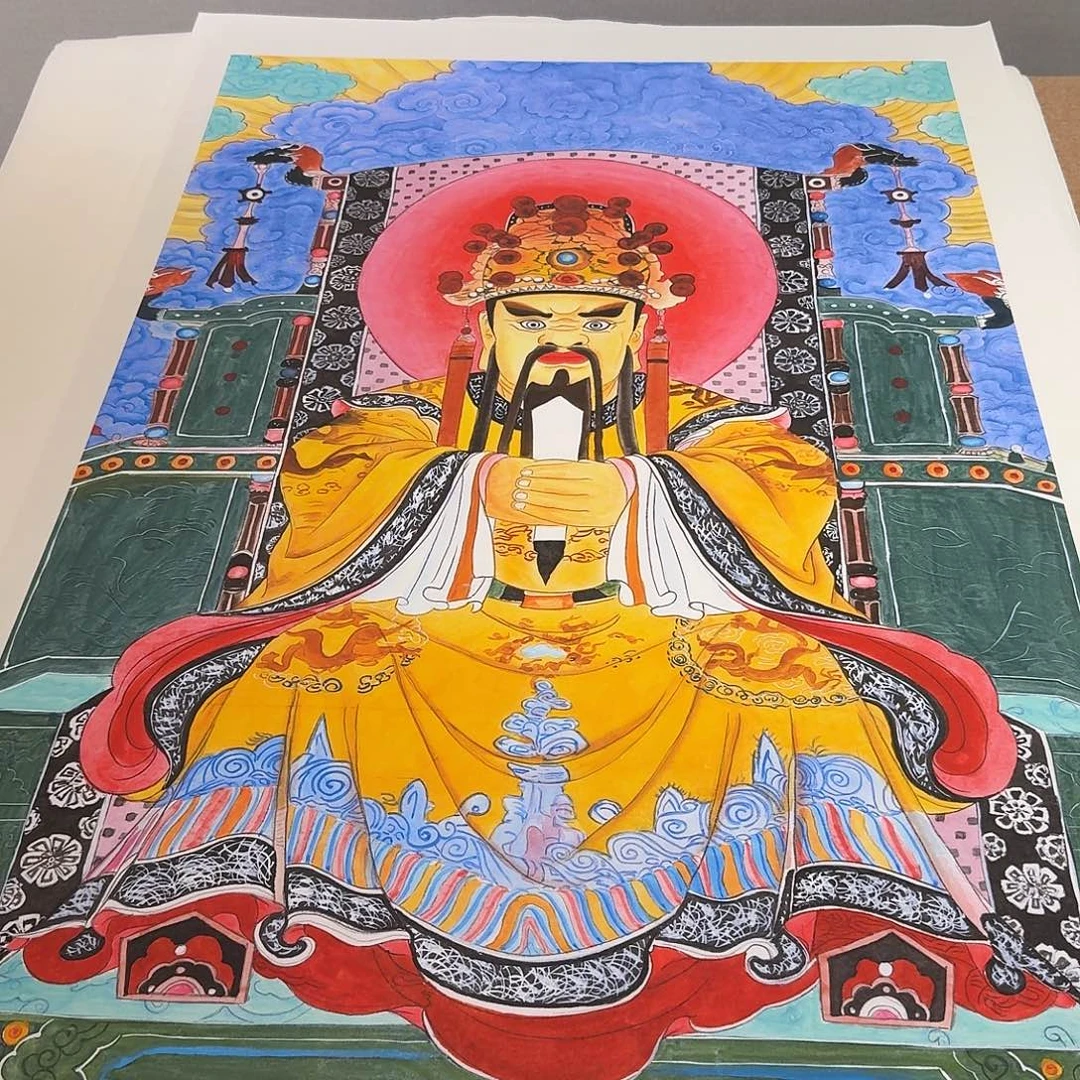 青***）国画龙五爷一副作品
