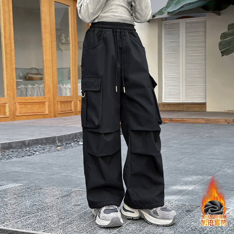 【丫丫童品】女童工装裤时尚百搭加厚G389