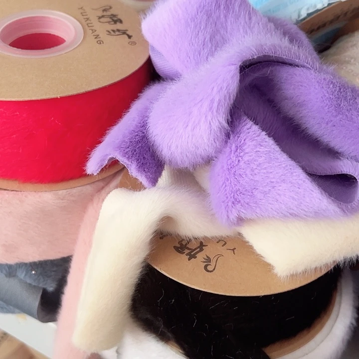 凉***&5的雪貂毛条紫色5码材料