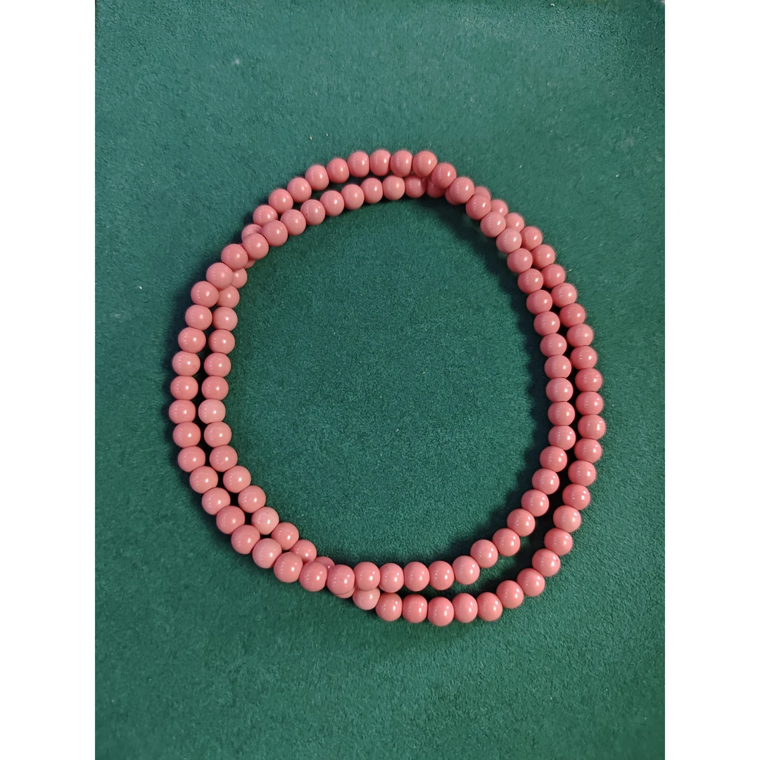 A303号精品粉色卡6mm108项链