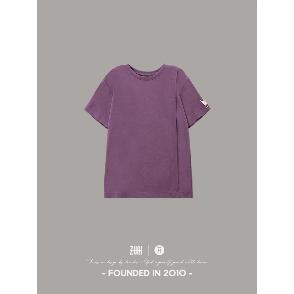 【面料T】180g克洛棉重磅欧版大t恤女宽松简约短袖上衣W23AA2102