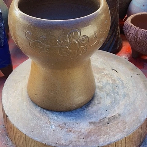 紫砂花盆口11.5高度16手工福利